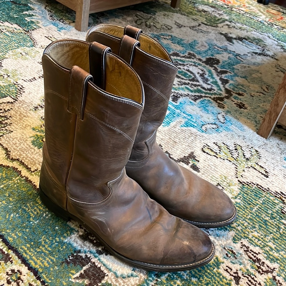 Mens Justin Cowboy leather booths